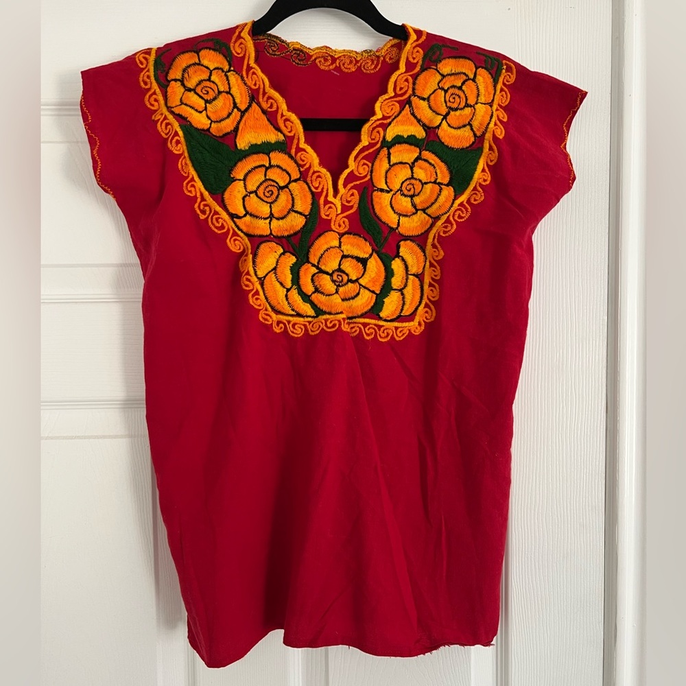 Handmade vintage women’s Mexican top XS